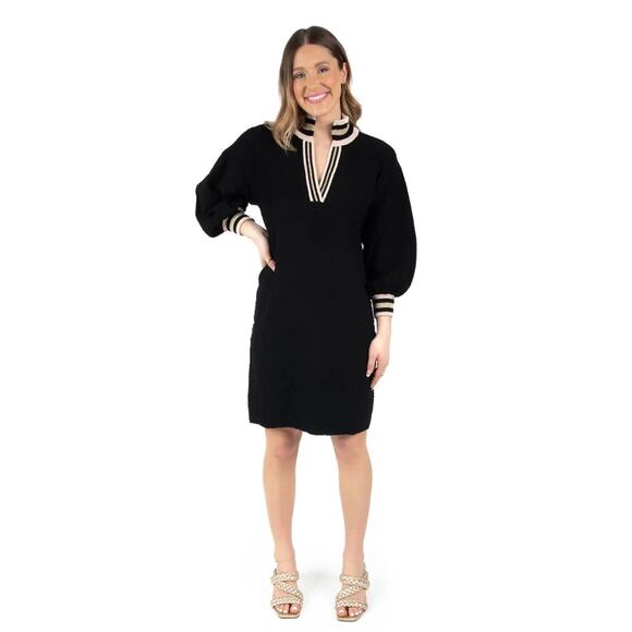 Emily McCarthy Lolli Sweater Dress-Black Novelty Knit NWT size small - Picture 1 of 6